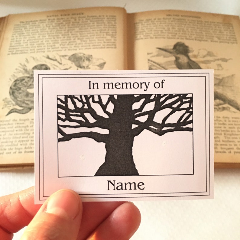 Remembrance Gifts Wise Tree Bookplates Set of 25 Personalized Ex Libris, Memorial Gift image 2
