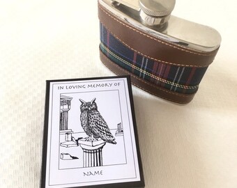 Regalo de condolencia Búho griego, Regalos de recuerdo, 25 pegatinas Ex Libris