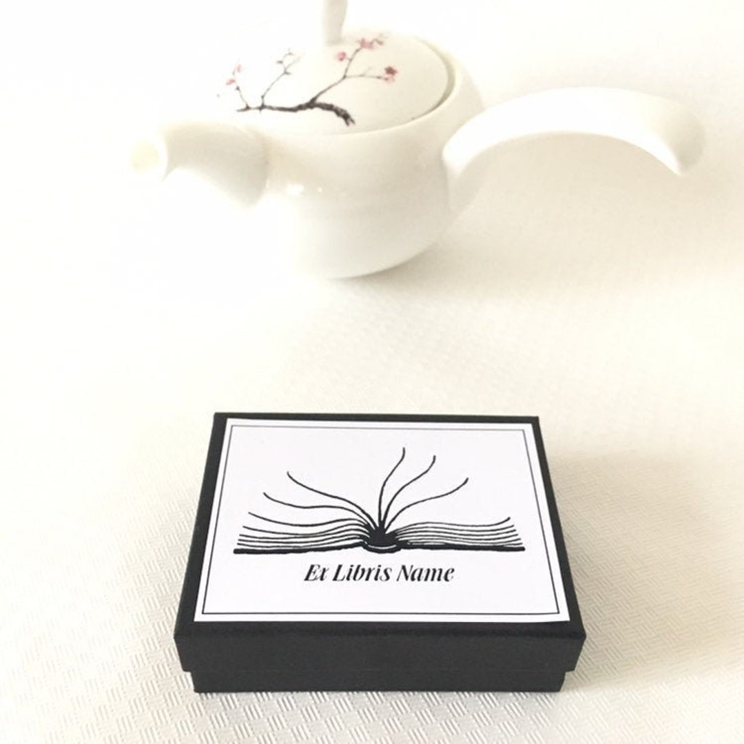 Ex Libris Sticker Set of 50 Elegant Open Book Exlibris - Etsy