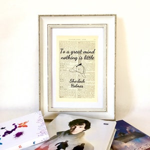 Sherlock Holmes Art Print for Book Lovers, Bookish Gifts for Readers
