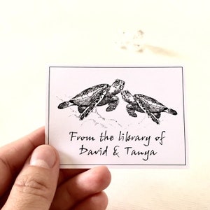 Engagement Present, 25 Seaturtles Love Ex Libris, Bookish Wedding Gifts