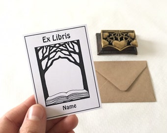 Nature Lover Gift 15 Ex Libris Book Trees Literary Gifts for Writers, English Teacher Gift