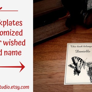 Remembrance Gifts Wise Tree Bookplates Set of 25 Personalized Ex Libris, Memorial Gift image 6