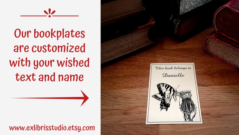 Remembrance Gifts Wise Tree Bookplates Set of 25 Personalized Ex Libris, Memorial Gift image 6