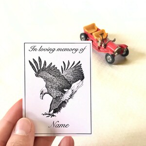 Bereavement Gift, In Loving Memory 15 Exlibris Landing Eagle