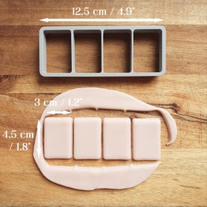 Emporte-pièce multi-rectangle bord arrondi, emporte-pièce multi-fondant, emporte-pièce en polymère, outils pour bijouterie, mini carte à biscuits