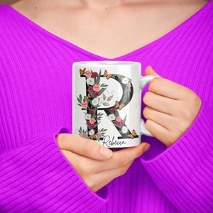 Taza letra, taza con nombre, taza personalizada, día de la madre, taza de cerámica, taza de café cumpleaños, día de san valentín, regalo novia,