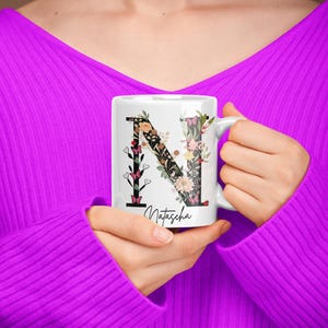 Tasse buchstabe, tasse mit name, tasse personalisiert, muttertag, keramik tasse, kaffeetasse geburtstag, valentinstag, geschenk freundin,