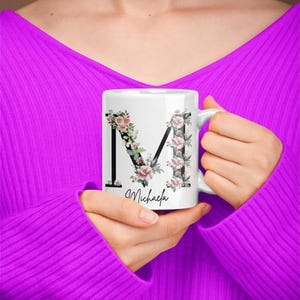 Tasse buchstabe, tasse mit name, tasse personalisiert, muttertag, keramik tasse, kaffeetasse geburtstag, valentinstag, geschenk freundin,