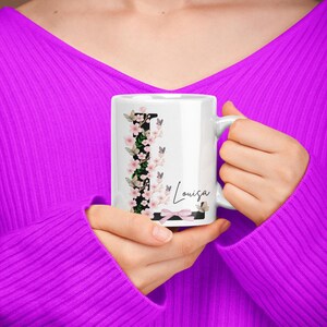 Taza letra, taza con nombre, taza personalizada, día de la madre, taza de cerámica, taza de café cumpleaños, día de san valentín, regalo novia,
