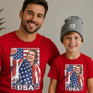 Jack Hughes Shirt, Jack Hughes Sweat Shirt, Jack Hughes Usa Gold Hockey Shirt, Comfort Colors® Retro American Hockey T-Shirt