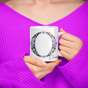 Taza letra, taza con nombre, taza personalizada, día de la madre, taza de cerámica, taza de café cumpleaños, día de san valentín, regalo novia,