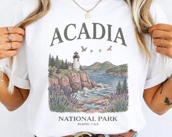 Acadia National Park Sweater, Acadia National Park Family Vacation Shirt,Maine USA 90s Nostalgia Travel Classic Unisex Shirt Hiking Gift Tee