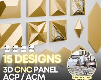 Cnc 3D Panel Design Pack – .dxf & .stl Files for ACP/ACM Cladding, Wall ...