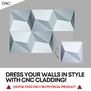 CNC 3D Panel Design Pack N2 - 13 Wall Panels – .dxf & .stl Files for ...