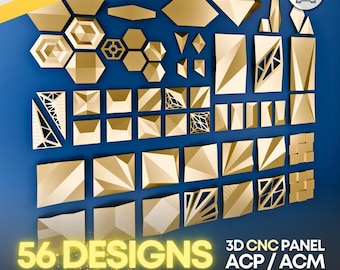 Cnc 3D Panel Design Pack – .dxf & .stl Files for ACP/ACM Cladding, Wall ...
