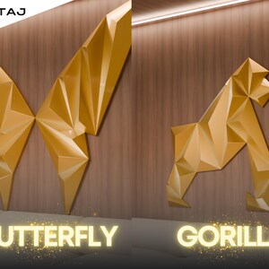 3D Gorilla & Butterfly Wall Art – CNC Files for ACP/ACM Panels – .dxf ...