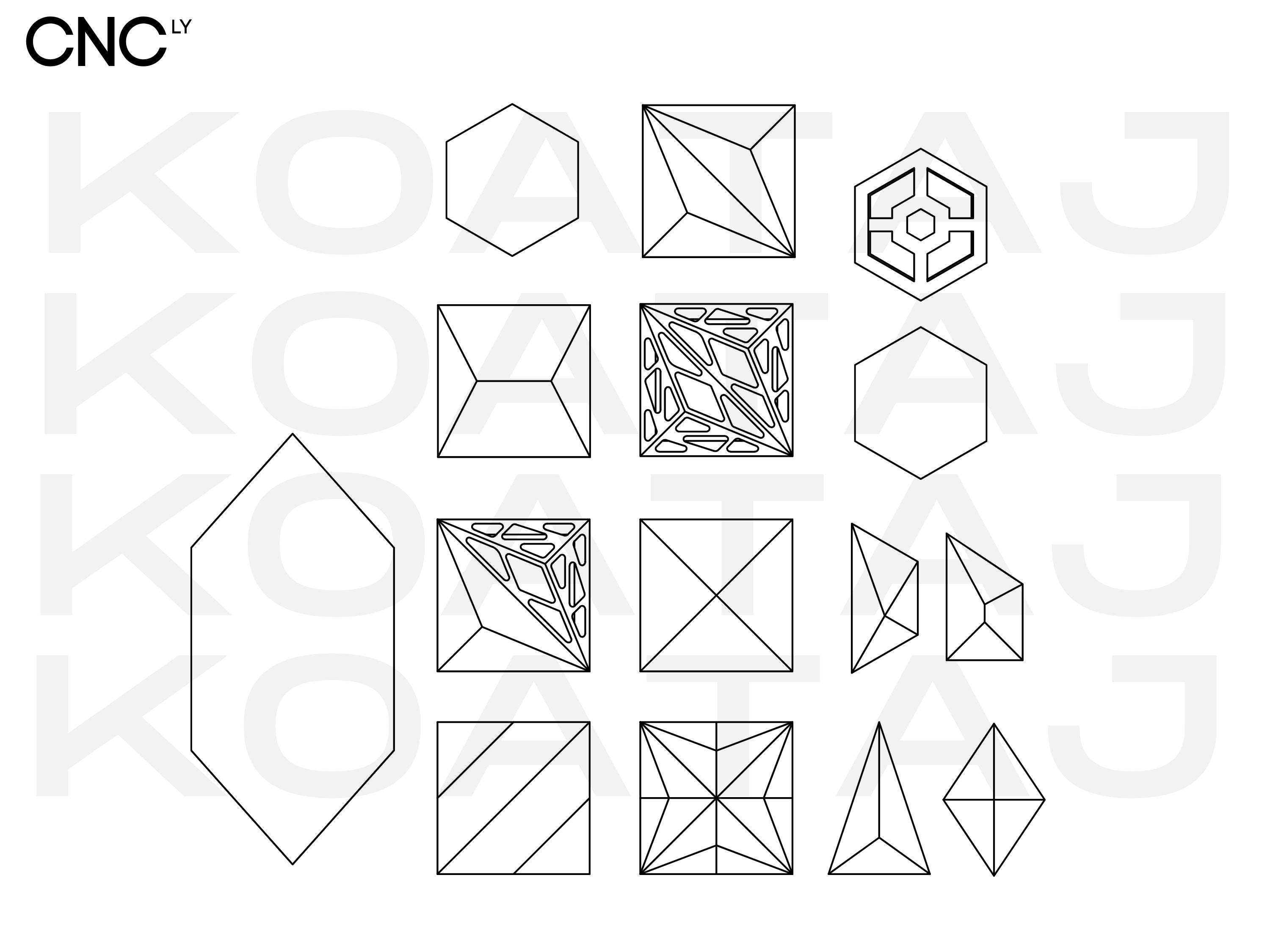 CNC 3D Panel Design Pack N1 - 15 Wall Panels – .dxf & .stl Files for ...