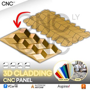 CNC 3D Wall Panel Design – .DXF & .STL for Acp/Acm Cladding, Wall Art, Metal wall, vector
