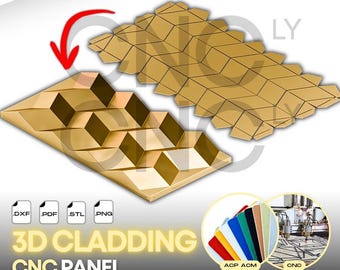 CNC 3D Wall Panel Design – .DXF & .STL for Acp/Acm Cladding, Wall Art, Metal wall, vector