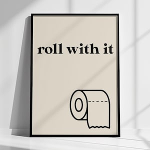 Funny Toilet Roll Pun Print: Retro Bathroom Wall Art