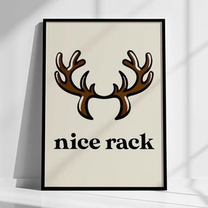 Impresión divertida de astas: póster con un bonito juego de palabras, arte con juegos de palabras