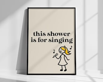 Funny Wall Art Wall Art - Funny Toilet Sign, Bathroom Pun Print