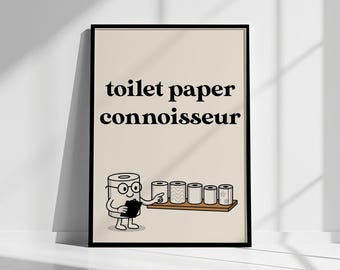 Bathroom Decor Art Wall Art - Funny Toilet Sign, Bathroom Pun Print