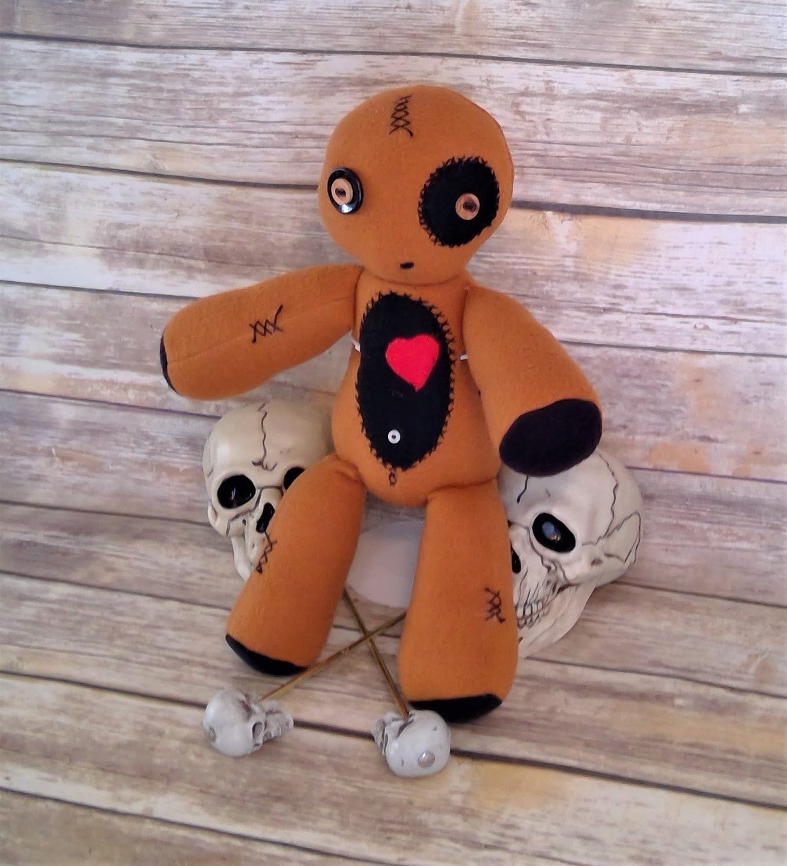 Brown Kawaii Creepy Cute Stuffed Voodoo Plush Doll Horror | Etsy