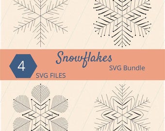 Snowflakes SVG Bundle: Winter Crafting Designs (Digital Download)