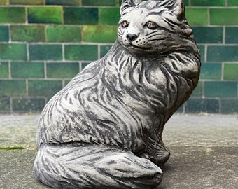 Pietra Commemorativa Per Gatti In Resina - Statua Angelo Per Giardino O Interno, Bianco