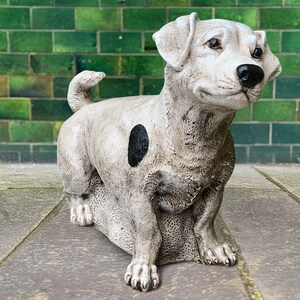 Outdoor Labrador figurine Concrete dog sculpture Cement pet decoration Stone animal ornament Memorial dog statue Handmade Labrador Gift