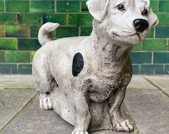 石のラブラドールの置物 コンクリートの犬の彫刻 セメントのペットの像