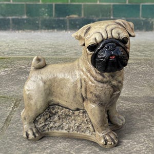 Uniek beeldhouwwerk Franse Bulldog Beton hondenstandbeeld Cement Franse Bulldog decoratie Steen huisdier ornament Gedenkteken beeldje Franse Bulldog