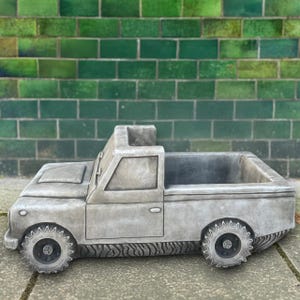 Large concrete car planter Cement truck flower pot garden sculpture Cement vehicle garden decor Outdoor planter ornament Handmade stone pot