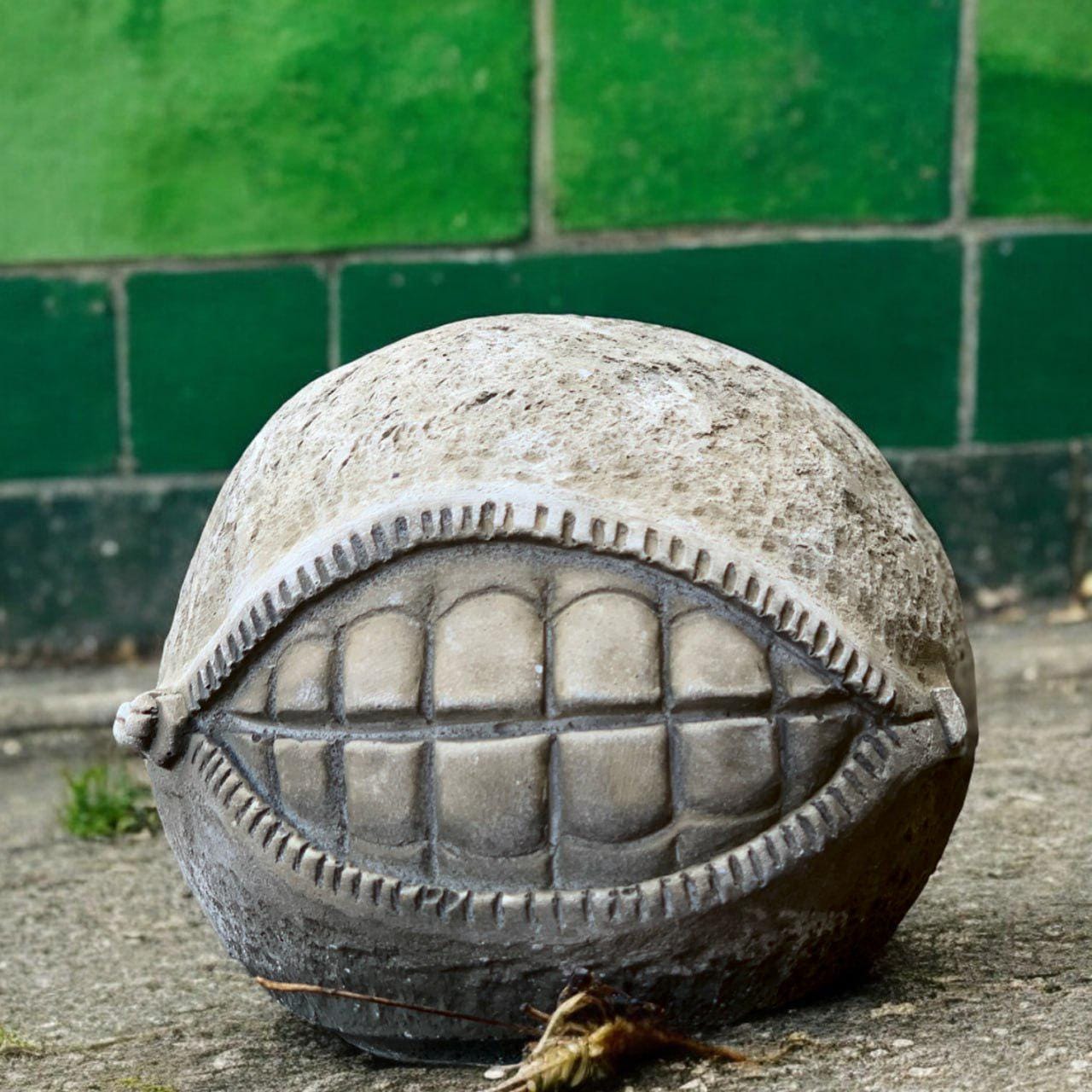Quirky Rocks Concrete Smiling Rock Statue Stone Face Sculpture Funny Garden Ornament ...