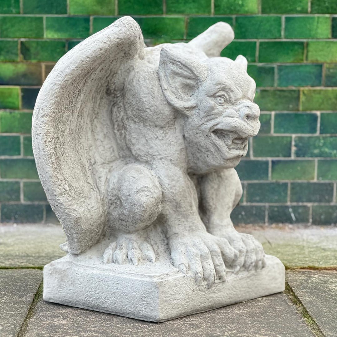 Massive Gargoyle Statue Concrete Gothic Gargoyle Sculpture Stone Demon ...