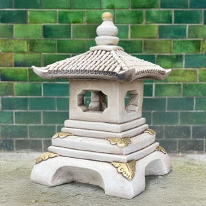 Amazing pagoda statue Concrete lantern pagoda figurine Stone Asian pagoda decoration Japanese ornament Pagoda lover gift Handmade pagoda