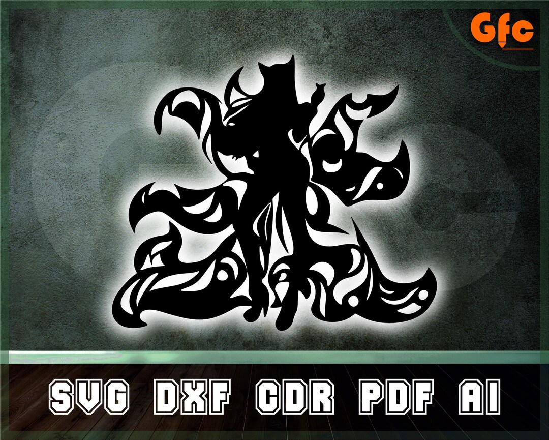 Kda Ahri Silhouette Svg - Cute Ahri Cricut - Kda Ahri Vinly - Sticker ...
