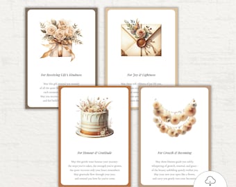 Birthday Reflection Cards, Printable Birthday Cards, 5x7" (PDF & JPEG)