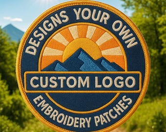 Individuell gestickter Logo Patch, Aufnäher zum Aufbügeln