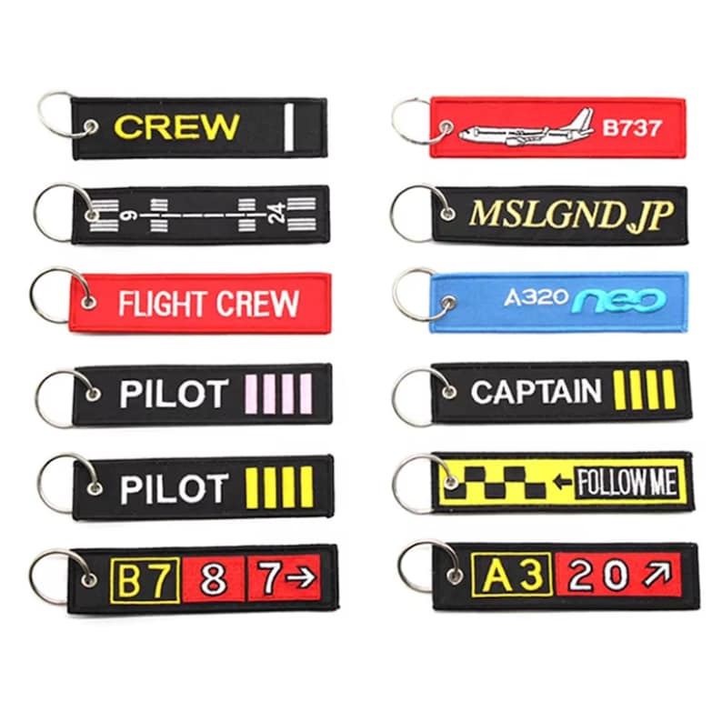 Runway Key Chain Custom Embroidered Keychain, Personalized Text, Unique Accessory - Etsy