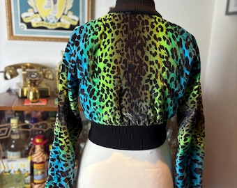 Vintage Versace H&M Bomber Jacket – Baroque Leopard Print, Unisex