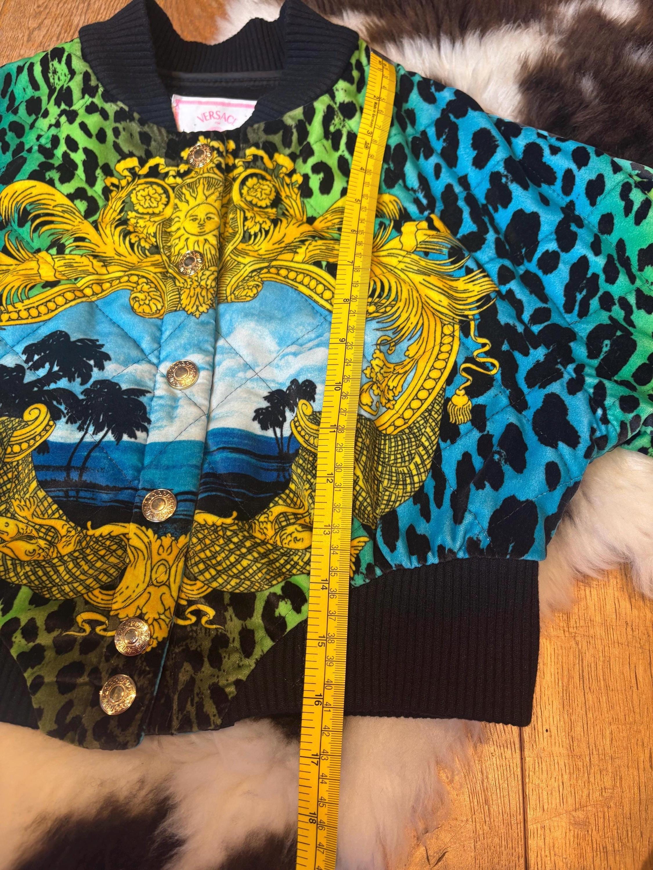 Vintage Versace H&M Bomber Jacket – Baroque Leopard Print, Unisex