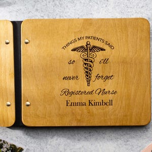 Nurse Memory Book Nurse Journal Things My Patients Said Book Registered Nurse Graduation Nurse Appreciation Gift Nurse Retirement Guest Book