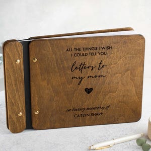 Libro de cartas a mi mamá, libro de recuerdos personalizado para la pérdida de mamá, diario en memoria de mamá, libro de visitas, álbum de recortes personalizado para mamá, regalos para el Día de la Madre