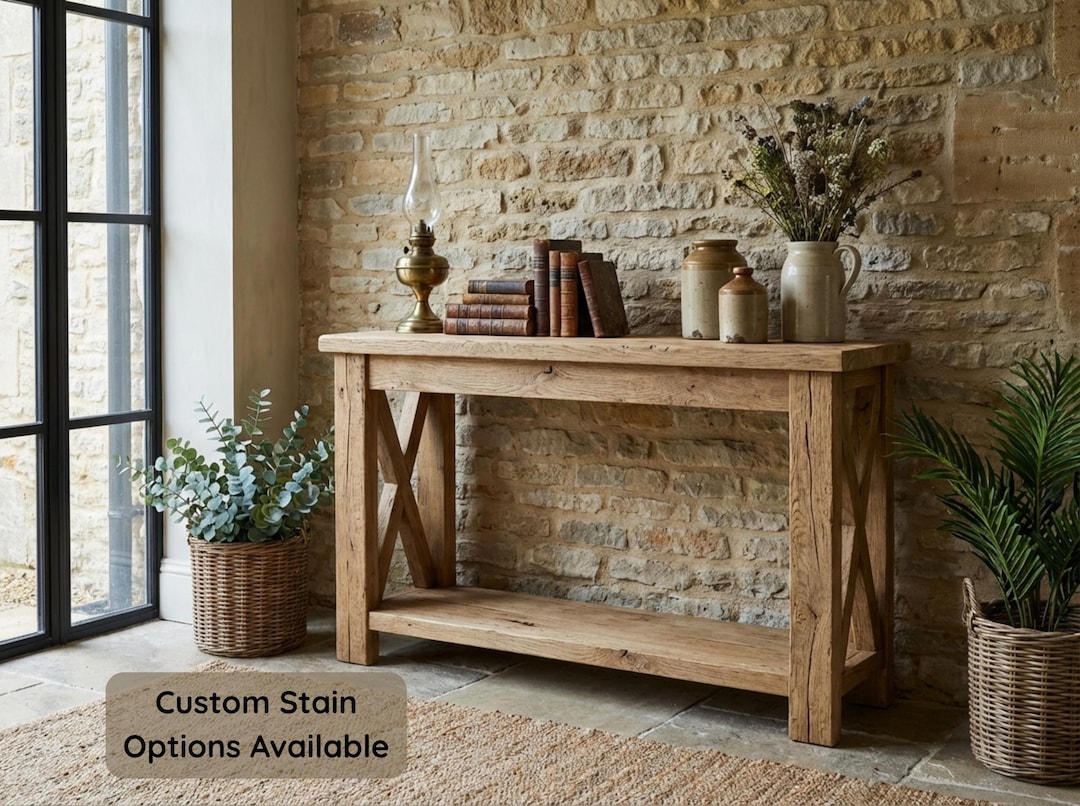 Handmade Console Table, Rustic Entryway Table, Farmhouse Console Table ...