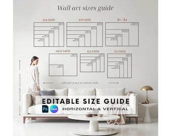 Wall Art Size Guide, Poster and Frame Size Chart for Art Prints