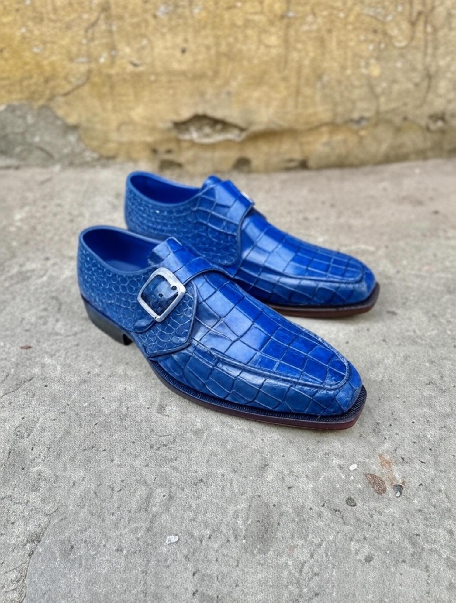 Alligator Brown Mens Shoes - Etsy display picture 2