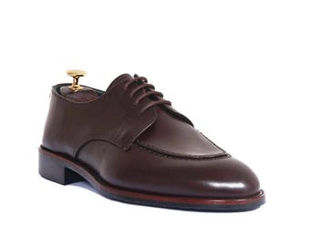 Handmade Brown Leather Dress Shoes | Wedding Shoes Gift for Him